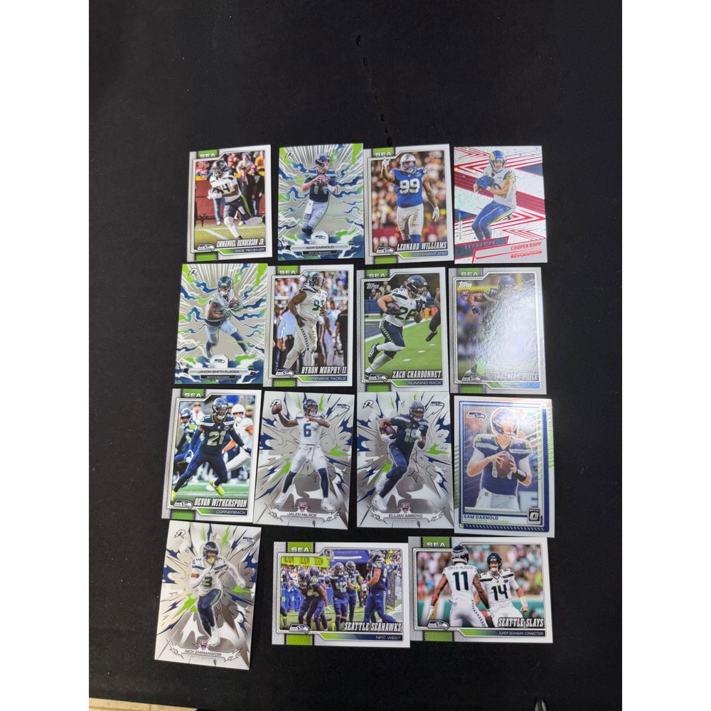 Seattle Seahawks NFL Card Lot (15 Cards) - Jaxon Smith-Njigba, Witherspoon, RC